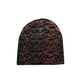 red tiger printed beanie